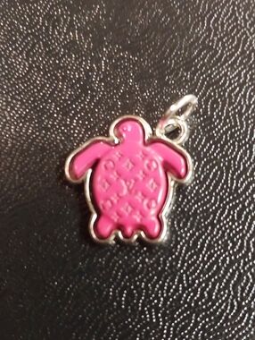 LV Pink Turtle Enamel Charm Pendant